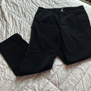 Lauren Ralph Lauren Black Velvet Style Velour Women's Size 10 Jean Pants